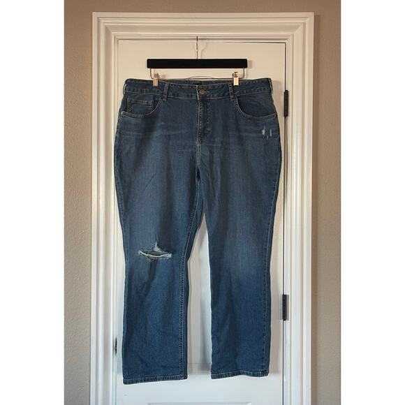 Woman’s Lee Distressed Denim Jeans Size 22W - Picture 1 of 8